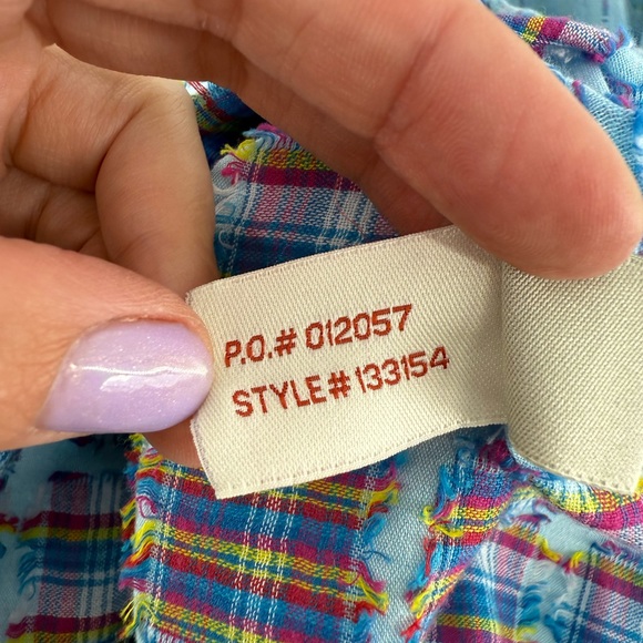 Carbon 2 Cobalt  Men’s Blue Sea‎ Change Chambray Patchwork Madras Gauze size M - Picture 6 of 14